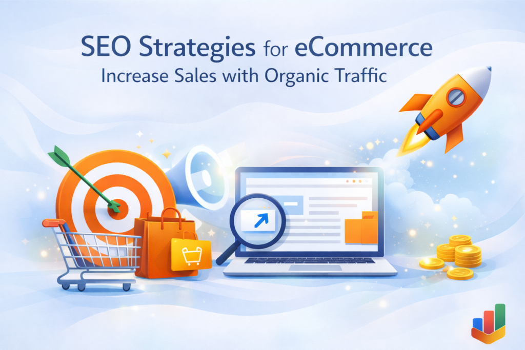 eCommerce SEO conversion funnel showing TOFU MOFU BOFU stages driving revenue growth